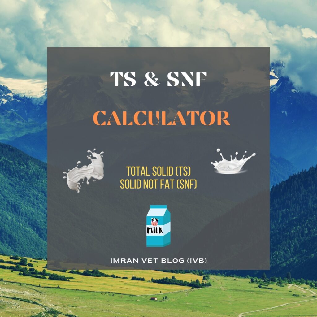Milk TS & SNF Calculator Online,  fat snf rate caculator